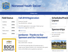 Tablet Screenshot of norwoodsoccer.com